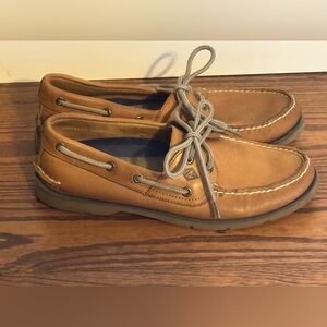 Sperry Tan Boat Shoes Classic Moccasin Style